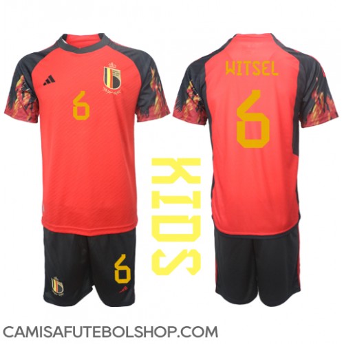 Camisa de time de futebol Bélgica Axel Witsel #6 Replicas 1º Equipamento Infantil Mundo 2022 Manga Curta (+ Calças curtas)